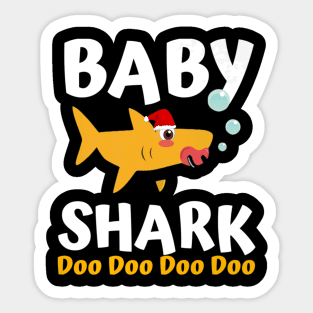 Baby Shark Premium Christmas Mommy Shark Daddy Shark Sticker